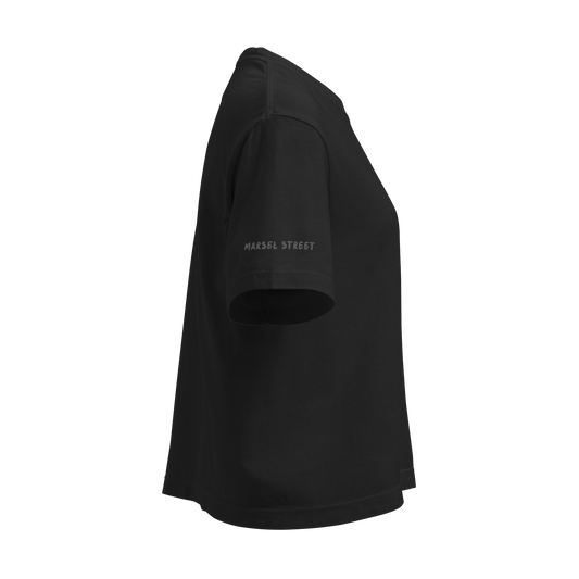 Monochrome Lantern Crop Boxy Tee