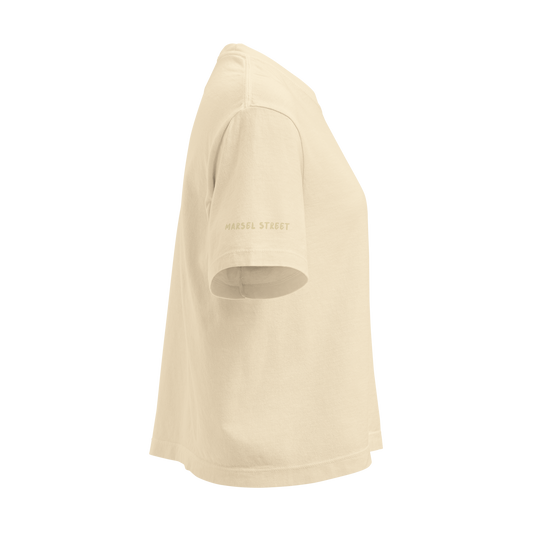 Monochrome Lantern Crop Boxy Tee