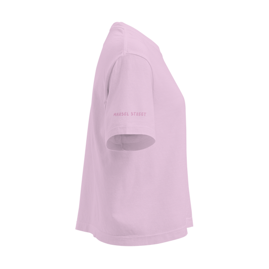 Monochrome Lantern Crop Boxy Tee