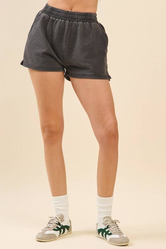 Washed Denim Lounge Shorts