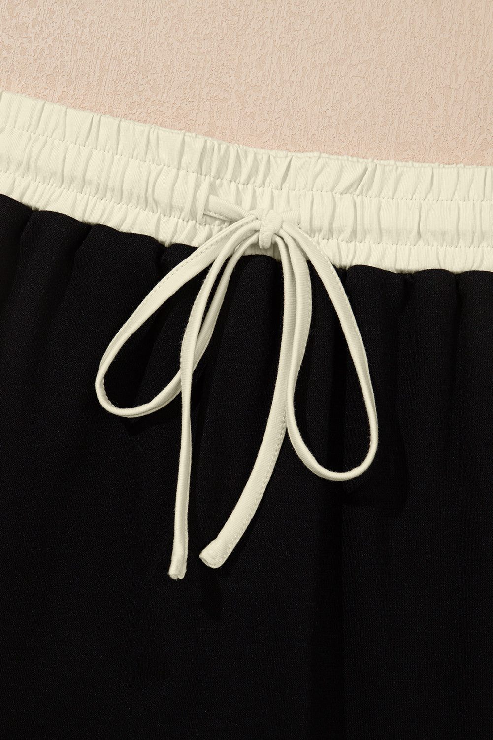 Short Sleeve Contrast Trim Skort Set