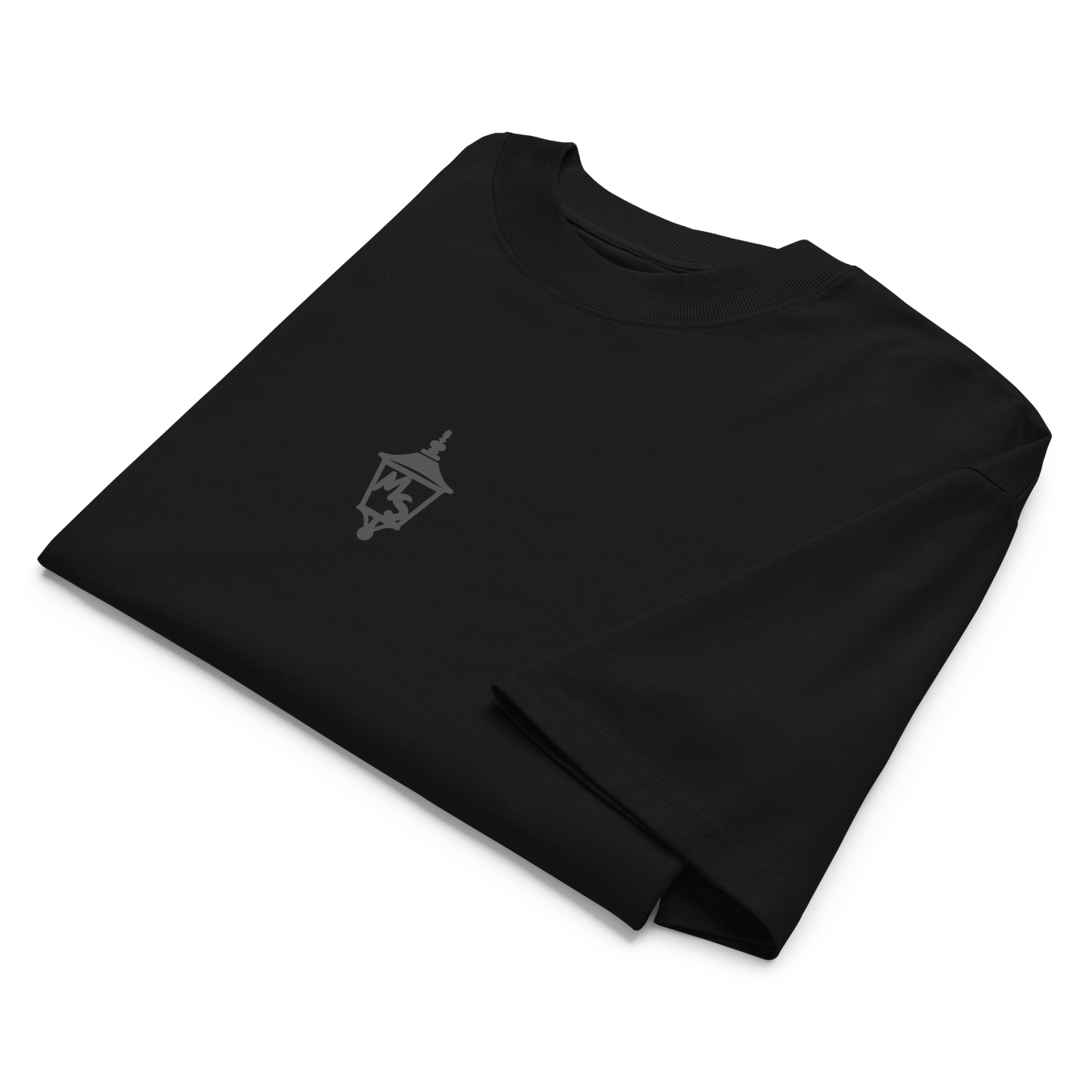 Monochrome Lantern Mock-Neck T-Shirt