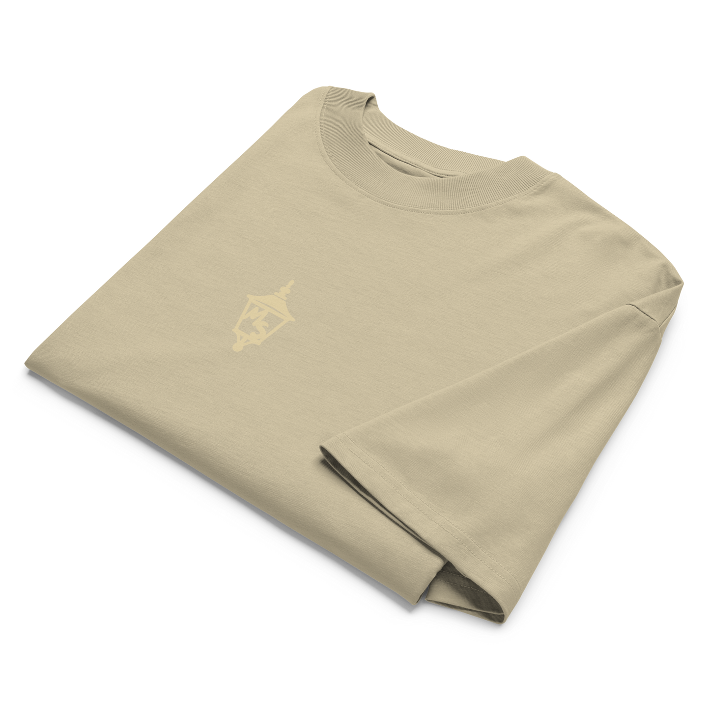 Monochrome Lantern Mock-Neck T-Shirt