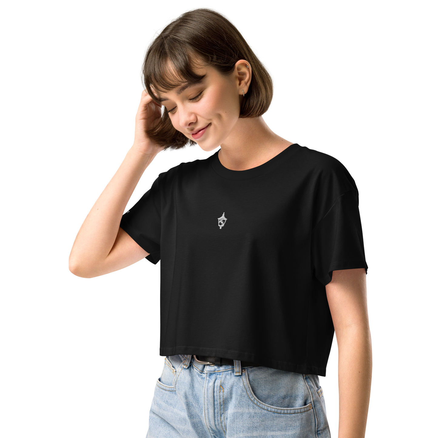 Classic Embroidered Lantern Crop Tee