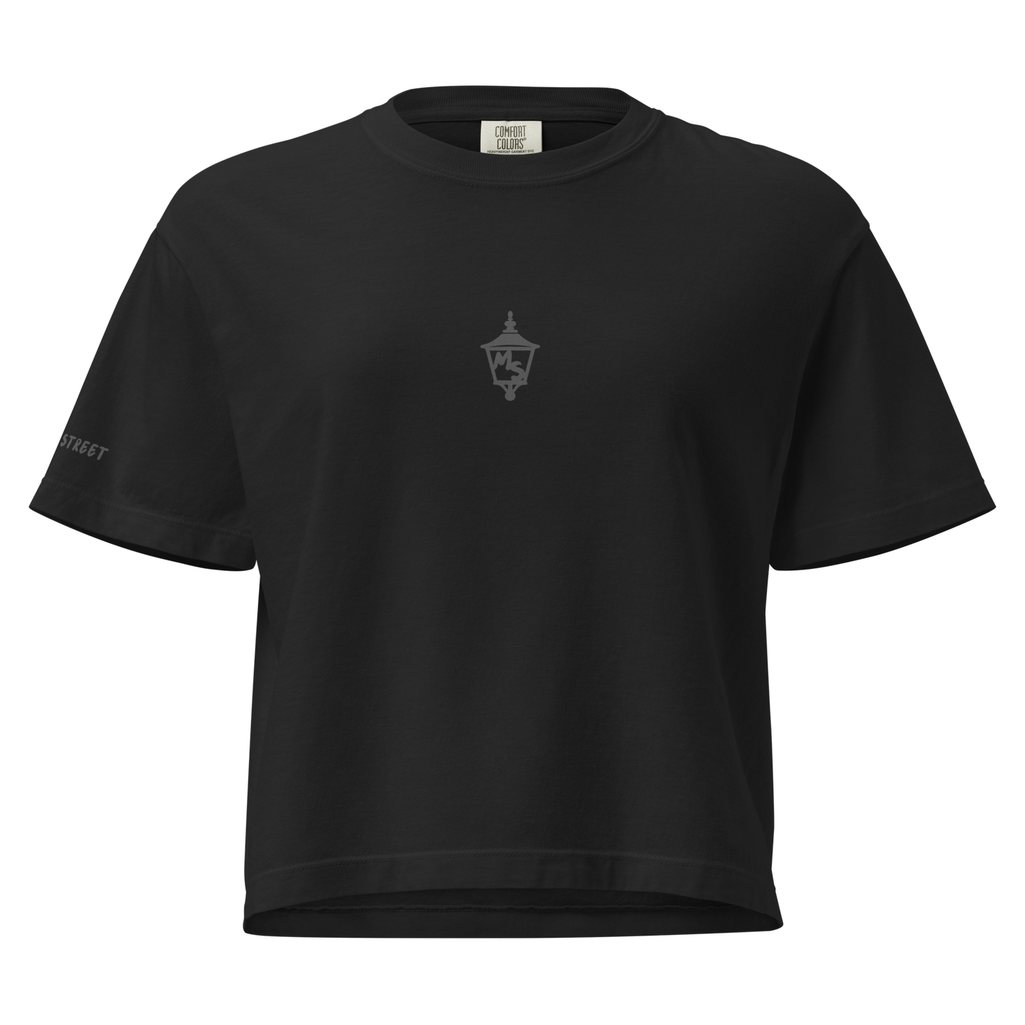 Monochrome Lantern Crop Boxy Tee