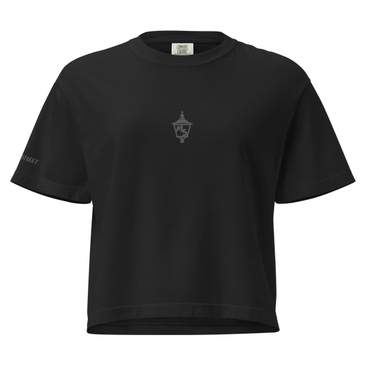 Monochrome Lantern Crop Boxy Tee