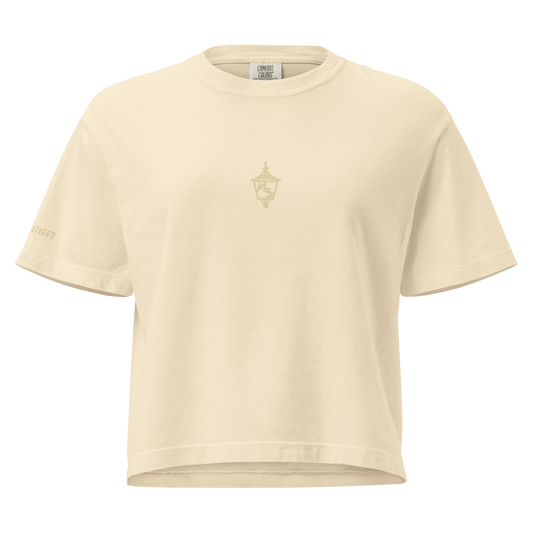 Monochrome Lantern Crop Boxy Tee